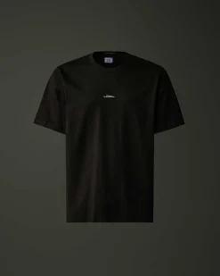 C.P. Company Metropolis Series Mercerized Jersey Logo Print T-Shirt Black Sale