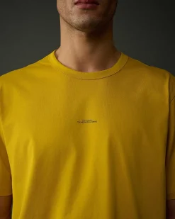C.P. Company Metropolis Series Mercerized Jersey Logo Print T-Shirt Sulphur-Yellow Fashion