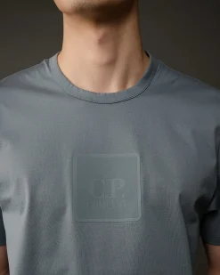 C.P. Company Metropolis Series Mercerized Jersey Logo Badge T-Shirt Turbulence-Grey Best Sale