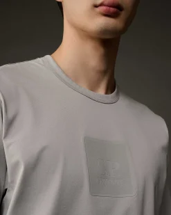 C.P. Company Metropolis Series Mercerized Jersey Logo Badge T-Shirt Drizzle Grey Best Sale