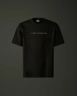 C.P. Company Metropolis Series Mercerized Jersey Graphic Badge T-Shirt Black Sale