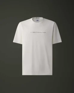 C.P. Company Metropolis Series Mercerized Jersey Graphic Badge T-Shirt White Outlet