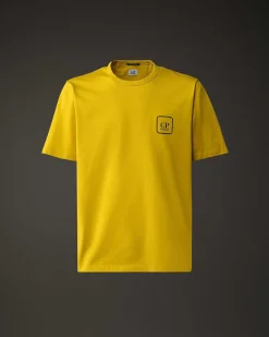 C.P. Company Metropolis Series Mercerized Jersey Logo Graphic T-Shirt Sulphur-Yellow Clearance