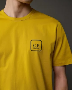 C.P. Company Metropolis Series Mercerized Jersey Logo Graphic T-Shirt Sulphur-Yellow Clearance