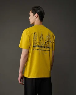 C.P. Company Metropolis Series Mercerized Jersey Logo Graphic T-Shirt Sulphur-Yellow Clearance