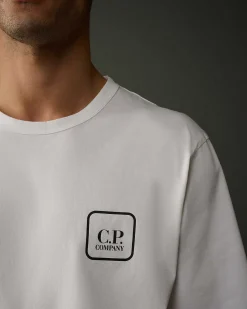 C.P. Company Metropolis Series Mercerized Jersey Logo Graphic T-Shirt White Best