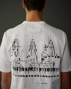 C.P. Company Metropolis Series Mercerized Jersey Logo Graphic T-Shirt White Best
