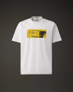C.P. Company Metropolis Series Mercerized Jersey Urban Mobility T-Shirt White Store