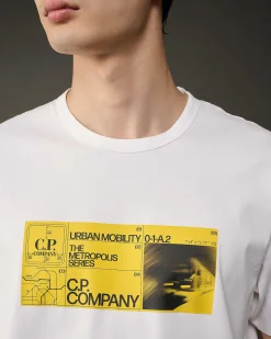 C.P. Company Metropolis Series Mercerized Jersey Urban Mobility T-Shirt White Store