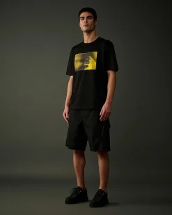 C.P. Company Metropolis Series Mercerized Jersey Graphic Metro T-Shirt Black Best Sale