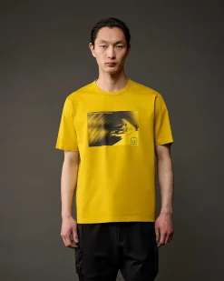 C.P. Company Metropolis Series Mercerized Jersey Graphic Metro T-Shirt Sulphur-Yellow Outlet