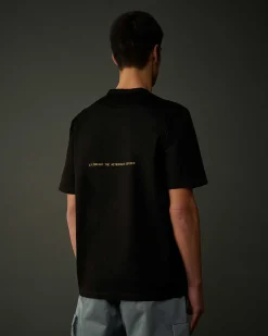 C.P. Company Metropolis Series Mercerized Jersey Graphic T-Shirt Black Flash Sale