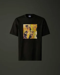 C.P. Company Metropolis Series Mercerized Jersey Graphic T-Shirt Black Flash Sale