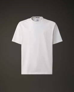 C.P. Company Metropolis Series Mercerized Jersey Logo T-Shirt White Clearance