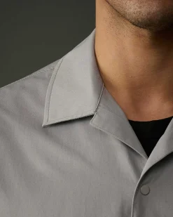 C.P. Company Metropolis Series Short Sleeved Gabardine Shirt Drizzle Grey Hot