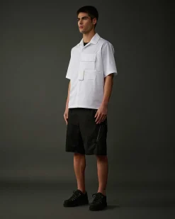 C.P. Company Metropolis Series Short Sleeved Gabardine Shirt White New