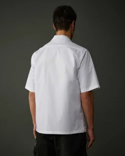 C.P. Company Metropolis Series Short Sleeved Gabardine Shirt White New