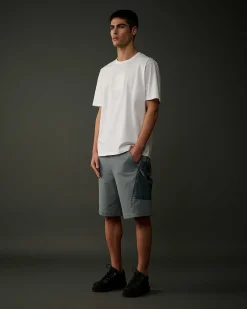 C.P. Company Metropolis Series Stretch Fleece Mixed Cargo Shorts Turbulence-Grey Shop