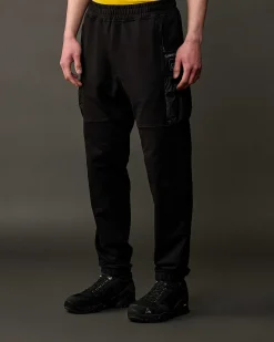 C.P. Company Metropolis Series Stretch Fleece Mixed Cargo Sweatpants Black Store