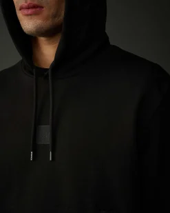 C.P. Company Metropolis Series Stretch Fleece Logo Hoodie Black Store
