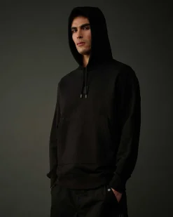 C.P. Company Metropolis Series Stretch Fleece Logo Hoodie Black Store