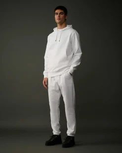 C.P. Company Metropolis Series Stretch Fleece Logo Hoodie White Store