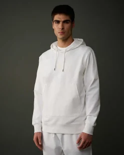 C.P. Company Metropolis Series Stretch Fleece Logo Hoodie White Store