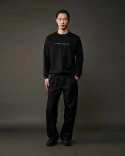 C.P. Company Metropolis Series Stretch Fleece Graphic Sweatshirt Black Fashion