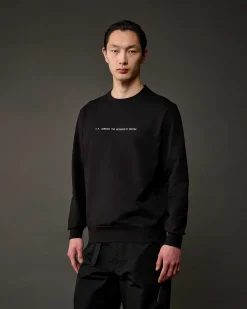 C.P. Company Metropolis Series Stretch Fleece Graphic Sweatshirt Black Fashion