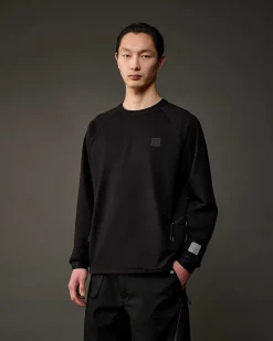C.P. Company Metropolis Series Stretch Fleece Pocket Sweatshirt Black Outlet