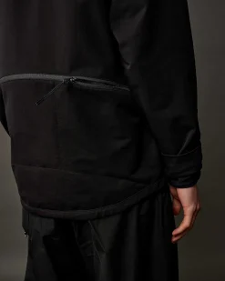 C.P. Company Metropolis Series Stretch Fleece Pocket Sweatshirt Black Outlet
