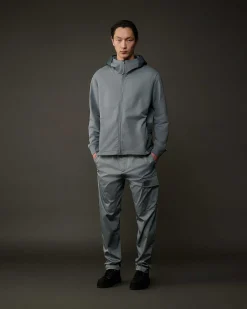 C.P. Company Metropolis Series Stretch Fleece Mixed Zipped Hoodie Turbulence-Grey Online