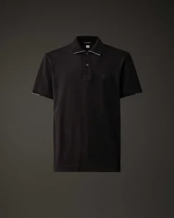 C.P. Company Metropolis Series Stretch Piquet Polo Shirt Black Fashion