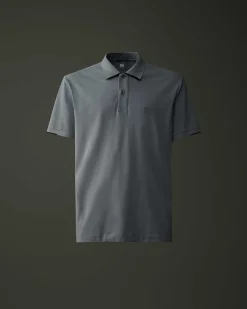 C.P. Company Metropolis Series Stretch Piquet Polo Shirt Turbulence-Grey Discount