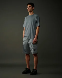 C.P. Company Metropolis Series Stretch Sateen Cargo Shorts Turbulence-Grey Clearance