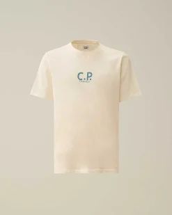 C.P. Company Natural Jersey T-Shirt Pistachio Shell-Beige Cheap