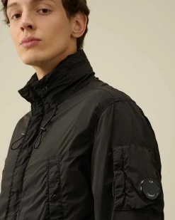 C.P. Company Nycra-R Hooded Jacket Black Flash Sale
