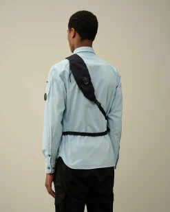 C.P. Company Nylon B Crossbody Rucksack Total Eclipse-Blue Best Sale