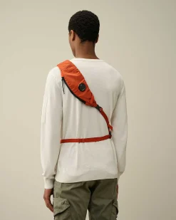 C.P. Company Nylon B Crossbody Rucksack Gold Flame-Orange Hot