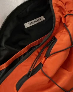 C.P. Company Nylon B Crossbody Rucksack Gold Flame-Orange Hot