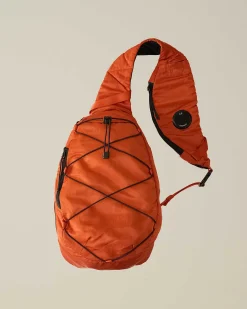C.P. Company Nylon B Crossbody Rucksack Gold Flame-Orange Hot