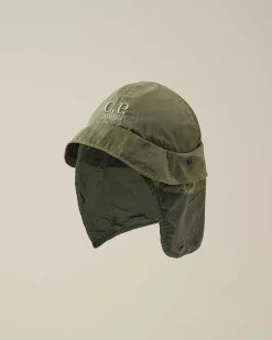 C.P. Company Nylon B Neck Flap Bucket Hat Agave Green Best Sale