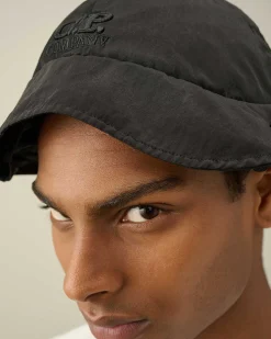 C.P. Company Nylon B Neck Flap Bucket Hat Black Best Sale