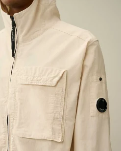 C.P. Company Ottoman Hooded Shirt Pistachio Shell-Beige Best