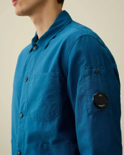 C.P. Company Ottoman Workwear Shirt Ink Blue Fashion
