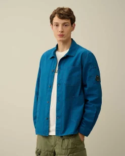 C.P. Company Ottoman Workwear Shirt Ink Blue Fashion