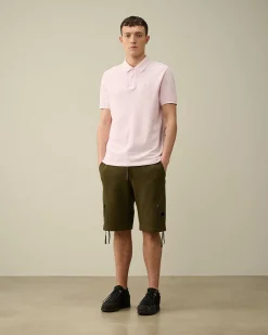 C.P. Company 24/1 Piquet Resist Dyed Polo Shirt Heavenly Pink Cheap