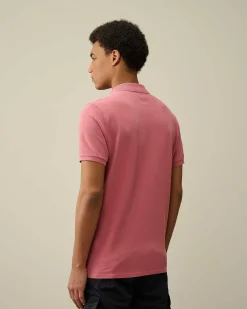 C.P. Company 24/1 Piquet Resist Dyed Polo Shirt Red Bud Clearance