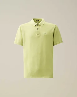 C.P. Company 24/1 Piquet Resist Dyed Polo Shirt White Pear New
