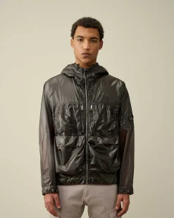 C.P. Company Pium Hooded Jacket Raven Grey-Black Best Sale